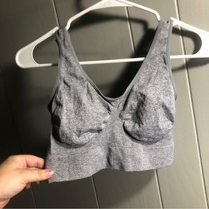 Gray Sports Bra